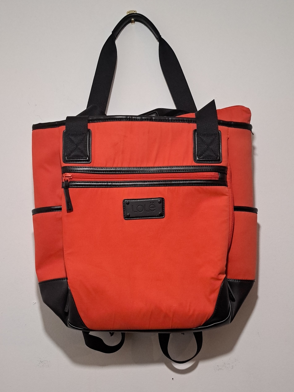 Lole Red Tote with Black Trim